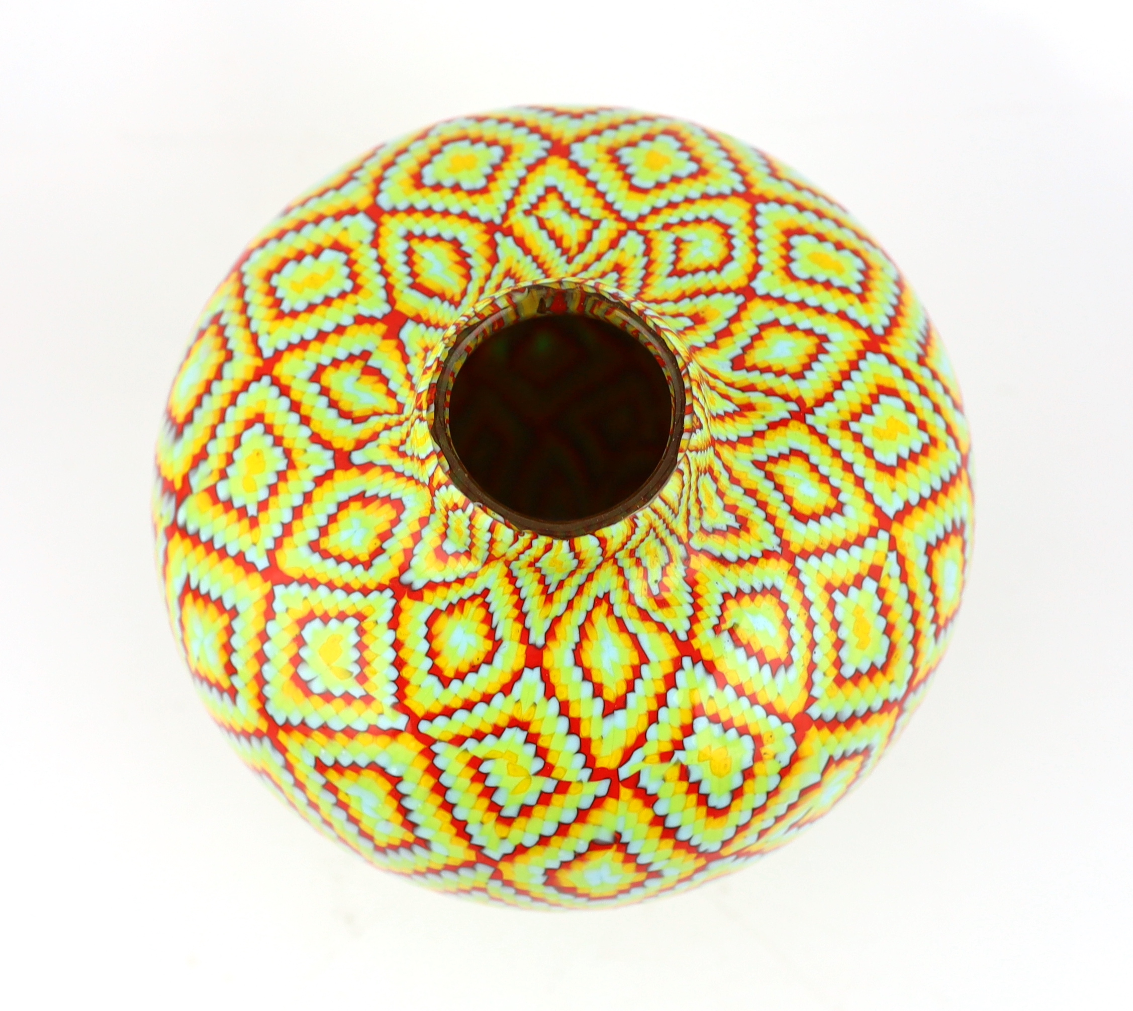 Vittorio Ferro (1932-2012), a Murano glass Murrine ovoid vase